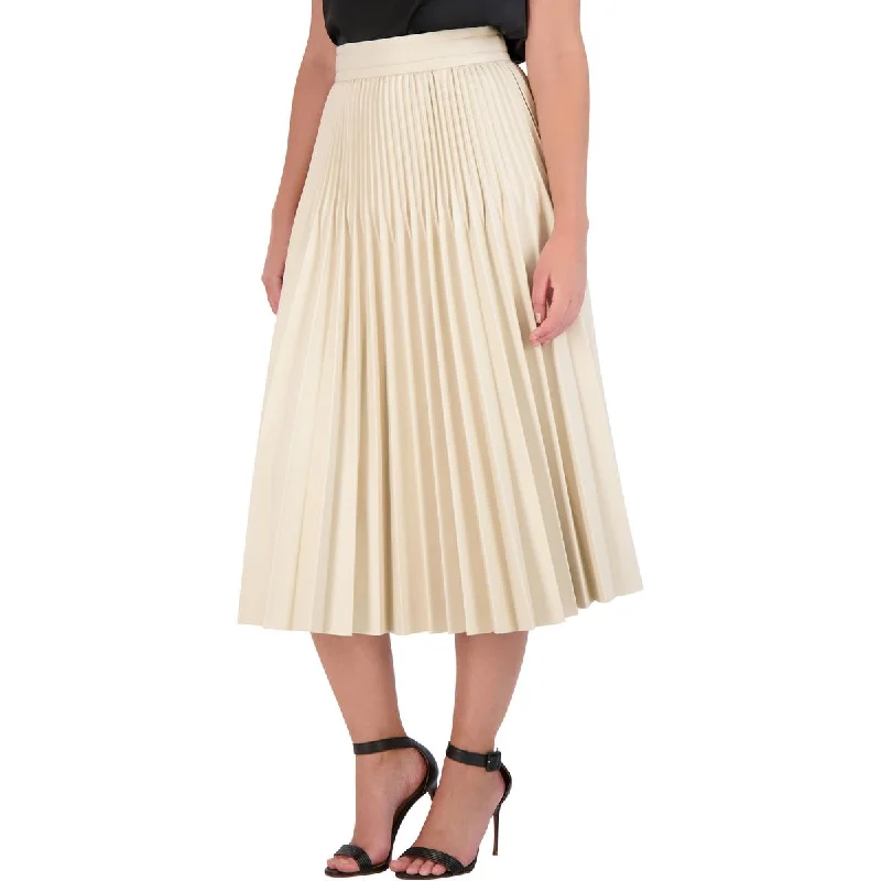 women's adventure-ready evening skirtsWomens Faux Leather Mid Calf Maxi Skirt