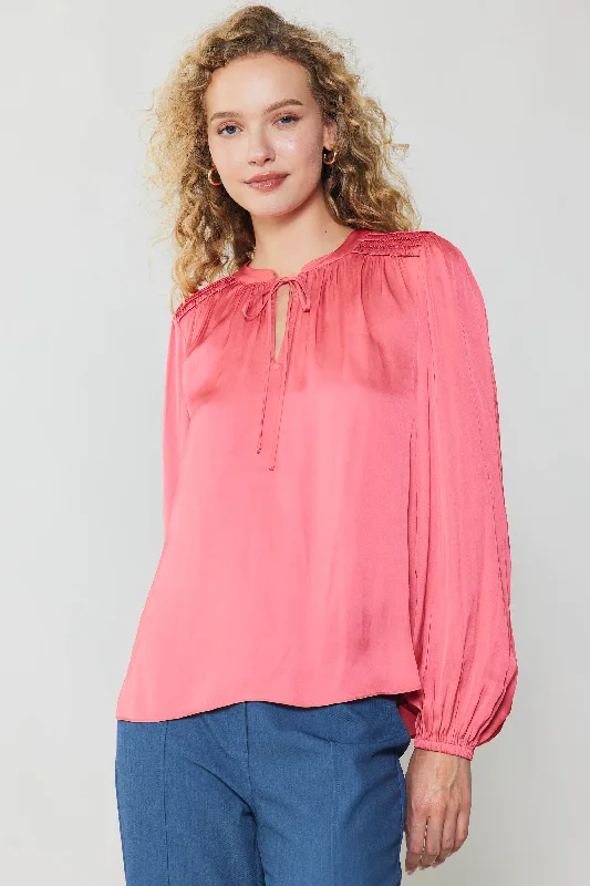 women's tops for those who want to stay on top of the latest fashion trends and wear pieces that are both stylish and on-trendShirred Yoke Blouse