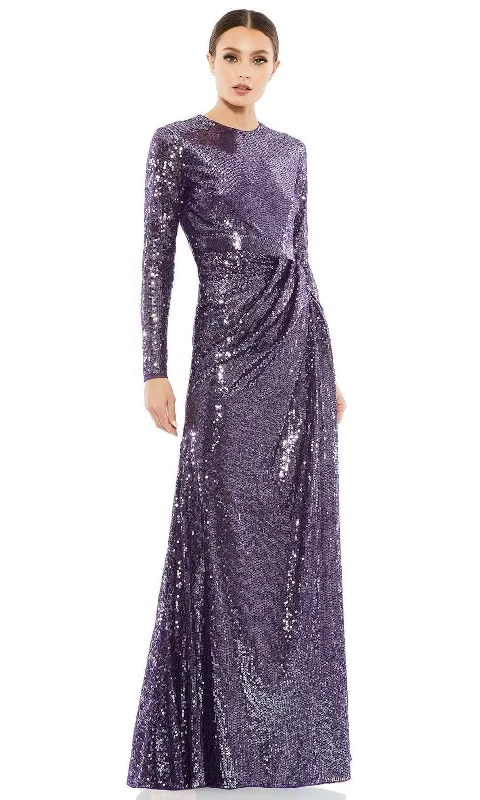 women's boho dressesMac Duggal 10824 - Sequined Long Sleeve Evening Gown