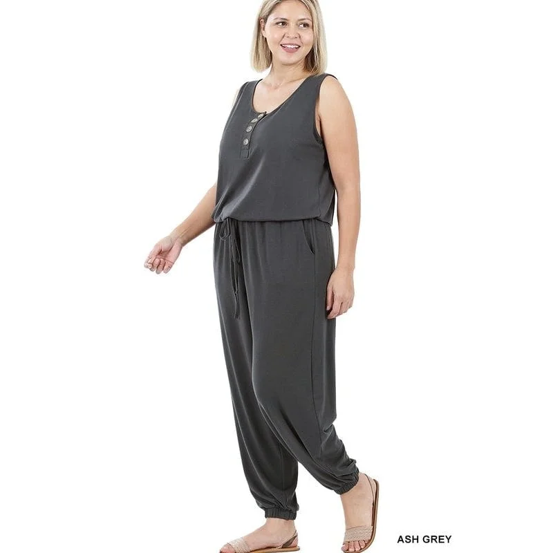 women's jumpsuits for partiesPlus Sleeveless Jogger Jumpsuit