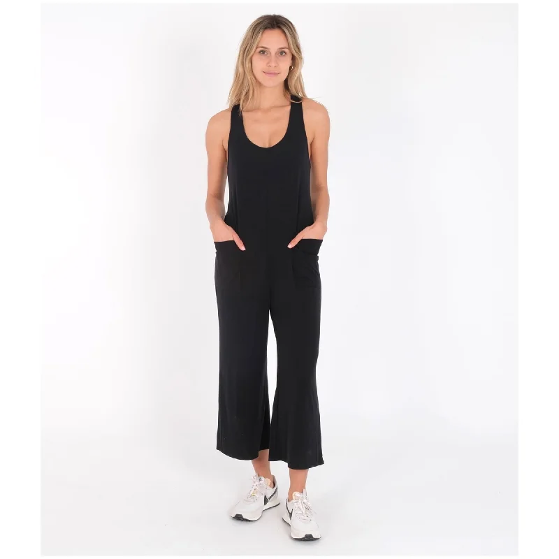 women's dressy jumpsuitsHurley Womens Cropped Jumpsuit