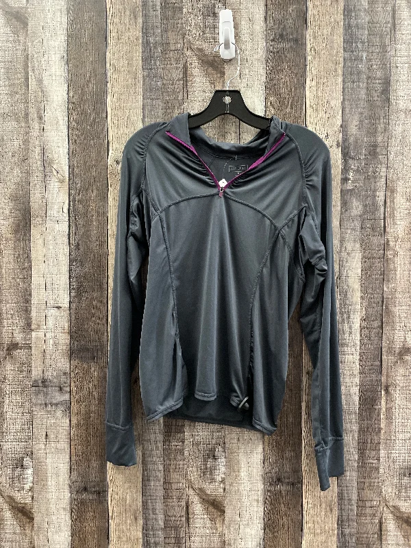 women's long sleeve tops made of woolTop Long Sleeve By Athleta In Grey, Size: M