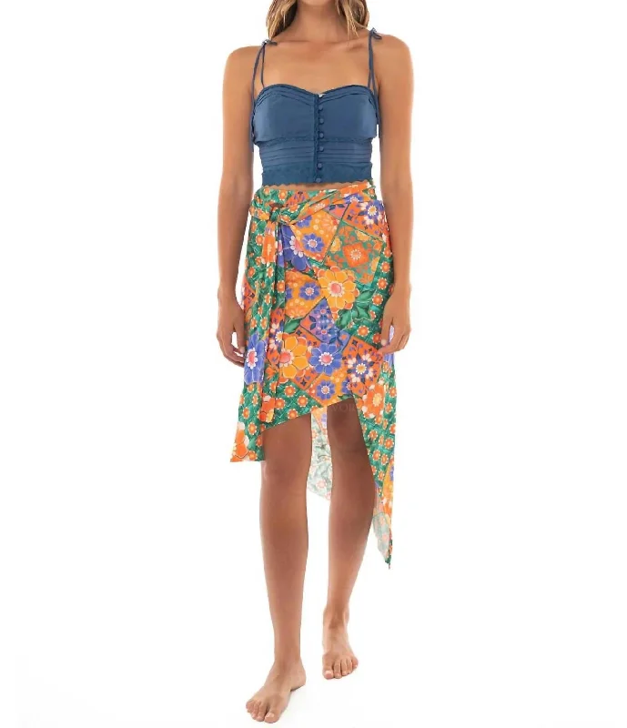 women's summer midi skirtsZen Skirt In Multi-Colored