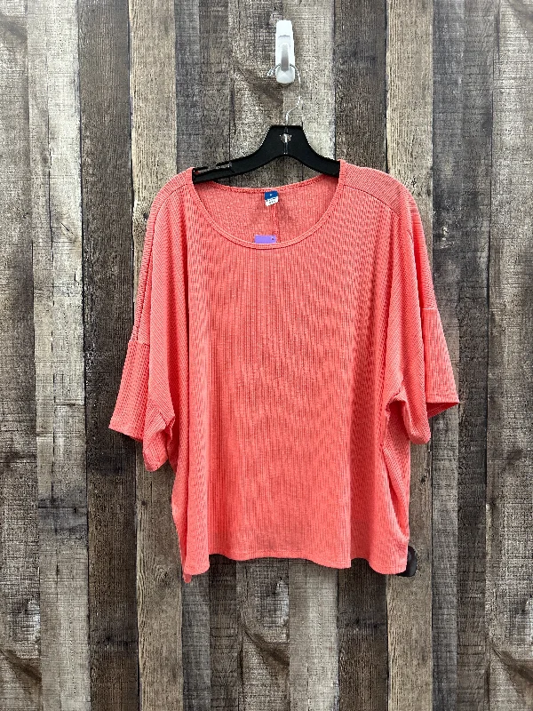 elegant women's T-shirtsOrange Top Short Sleeve Old Navy, Size Xl