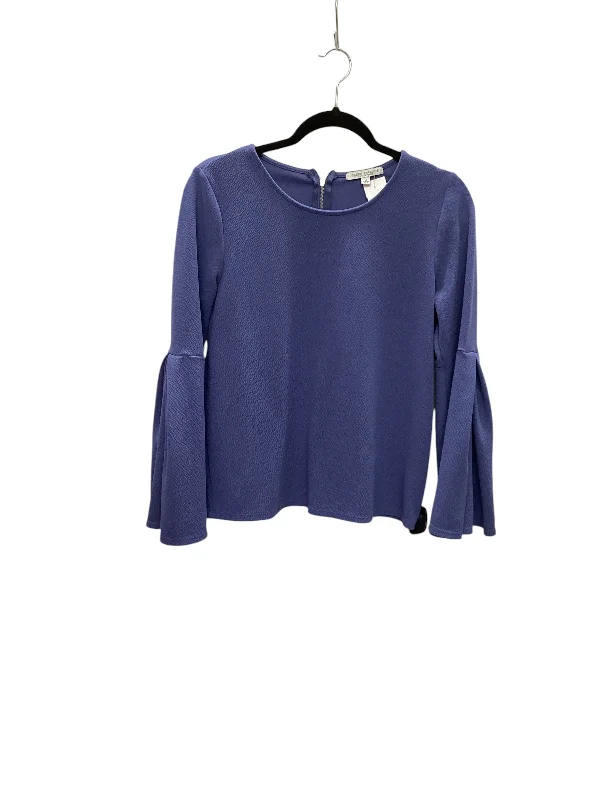 women's long sleeve tops with ethical sourcingTop Long Sleeve By Green Envelope In Blue, Size: M