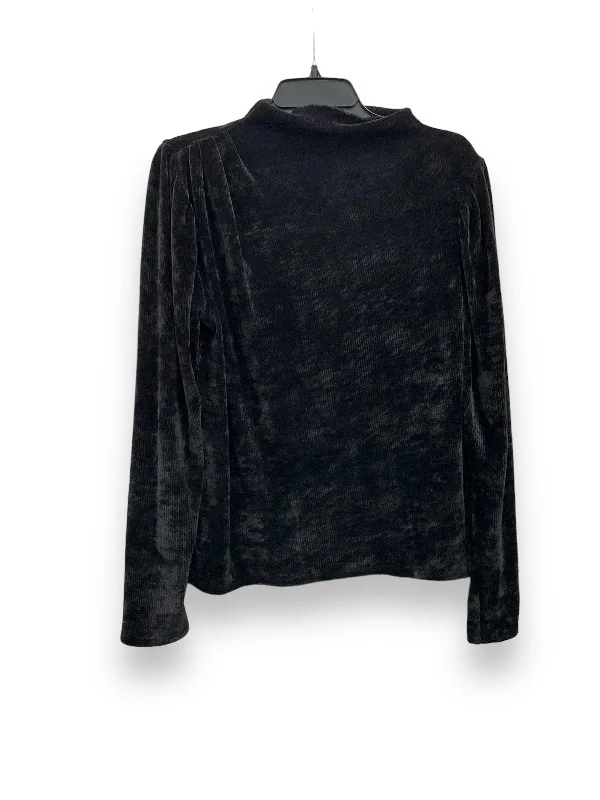 women's long sleeve tops for the officeTop Long Sleeve By Express In Black, Size: M