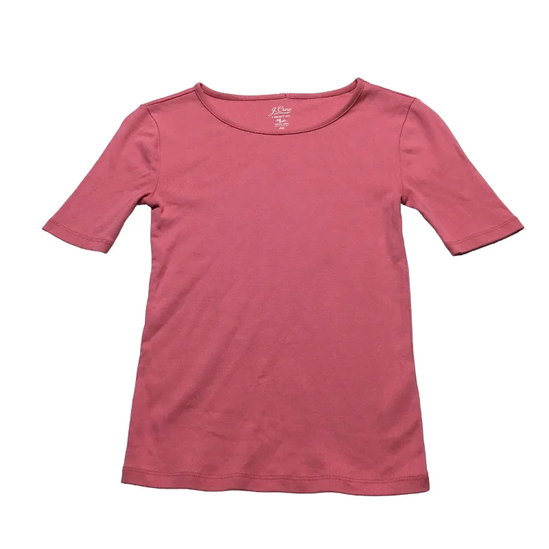 women's T-shirts with tall fitsPink Top Short Sleeve J. Crew, Size Xxs