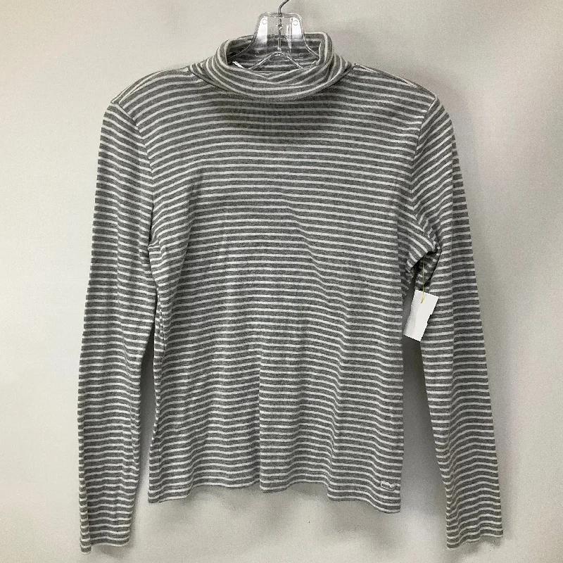 women's long sleeve tops with turtle necksTop Long Sleeve By Vineyard Vines In Striped Pattern, Size: S