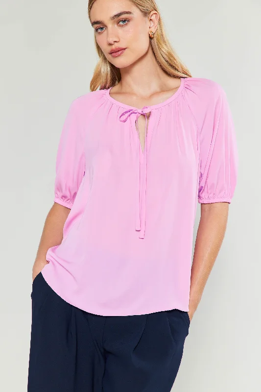 women's tops for those who believe in expressing their individuality through fashionNeck Tie Detailed Blouse