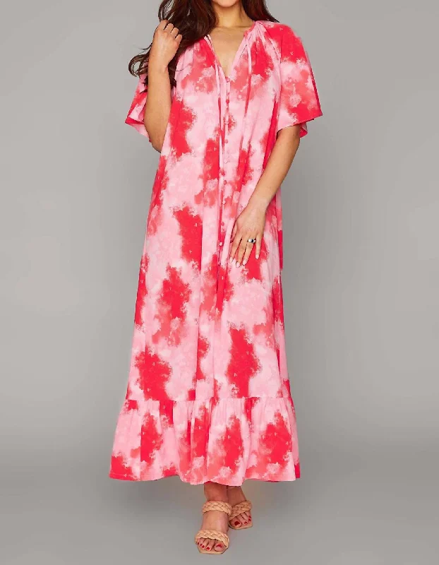 women's limited-edition dressesTullah Caftan Maxi Dress In Sunset