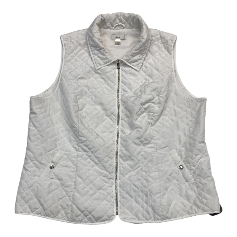 women's coats with pocketsVest Puffer & Quilted By Cj Banks In White, Size:2X