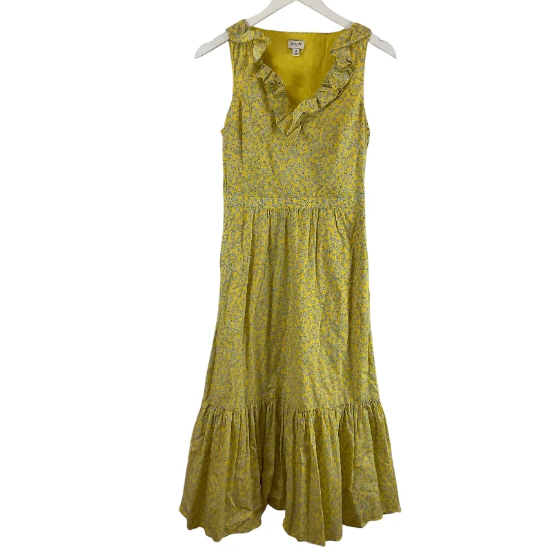 women's machine-washable dressesDress Casual Maxi By J. Crew In Yellow, Size: 4