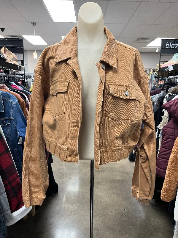 women's coats for formal eventsJacket Denim By Fashion Nova In Tan, Size: Xl