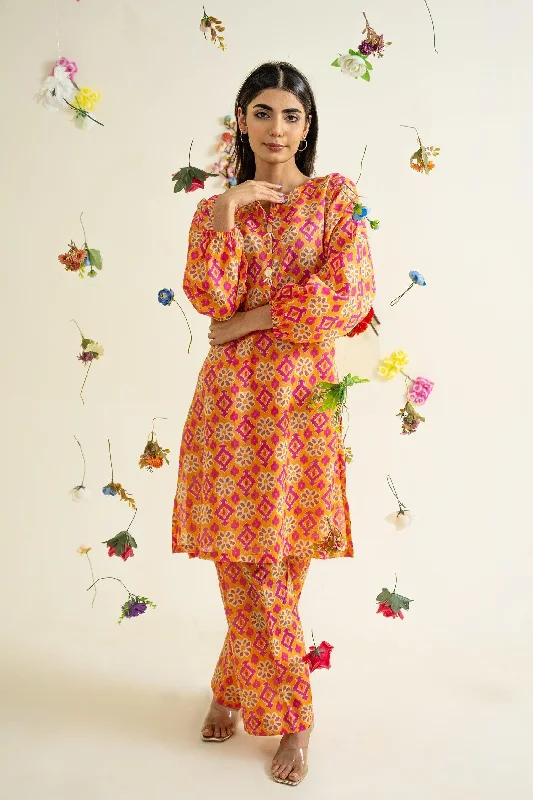 2PC - Textured Printed Lawn Suit