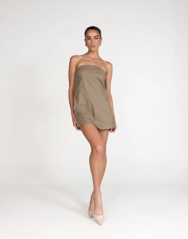 women's stretch dressesHati Mini Dress (Mushroom)