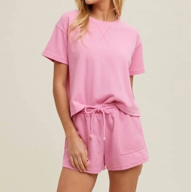 women's plus-size shortsCasual Knit Short In Hibiscus