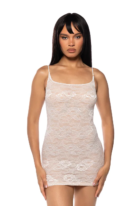 women's stretchy dressesILLUSIONS SLEEVELESS LACE MINI DRESS