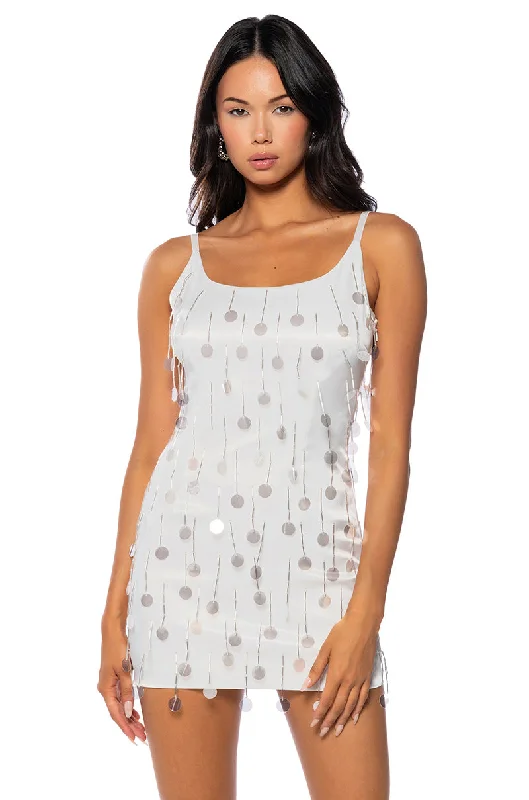 women's wrap dressesDRIPPIN EMBELLISHED MINI DRESS