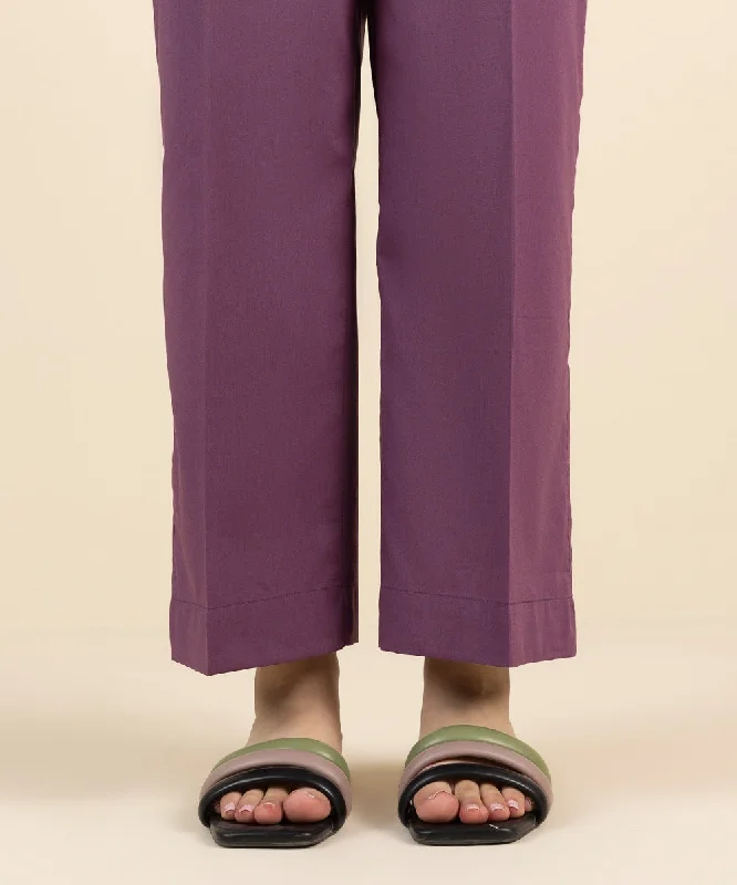 Cotton Viscose Straight Pants