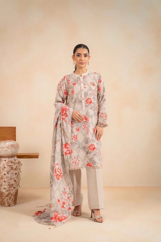 3 Piece Printed Khaddar Suit