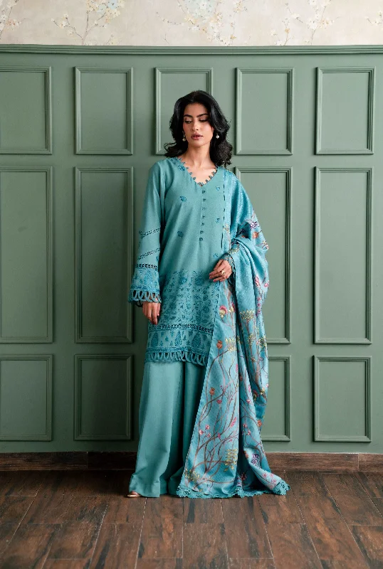 3 Piece Embroidered Karandi Suit