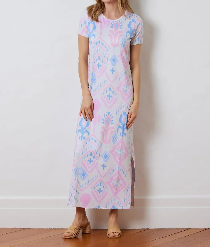 women's retro dressesBali Maxi Dress In Luxe Stretch In Summer Ikat