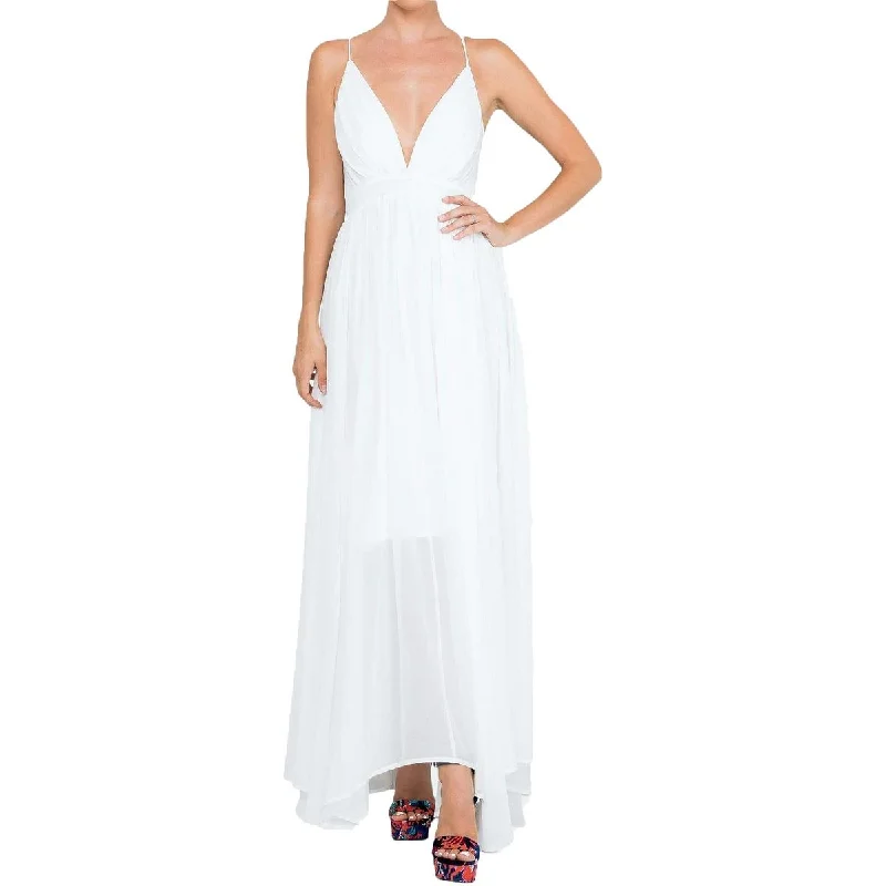 women's designer dressesWomens Full Length V-Neck Maxi Dress