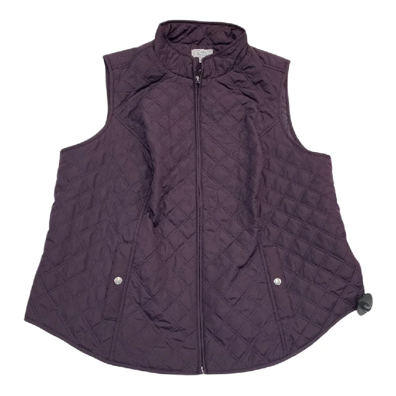 women's shearling coatsVest Puffer & Quilted By Cj Banks In Purple, Size:2X