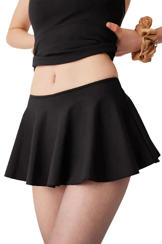 women's corduroy shortsStar Low Rise Skort In Black