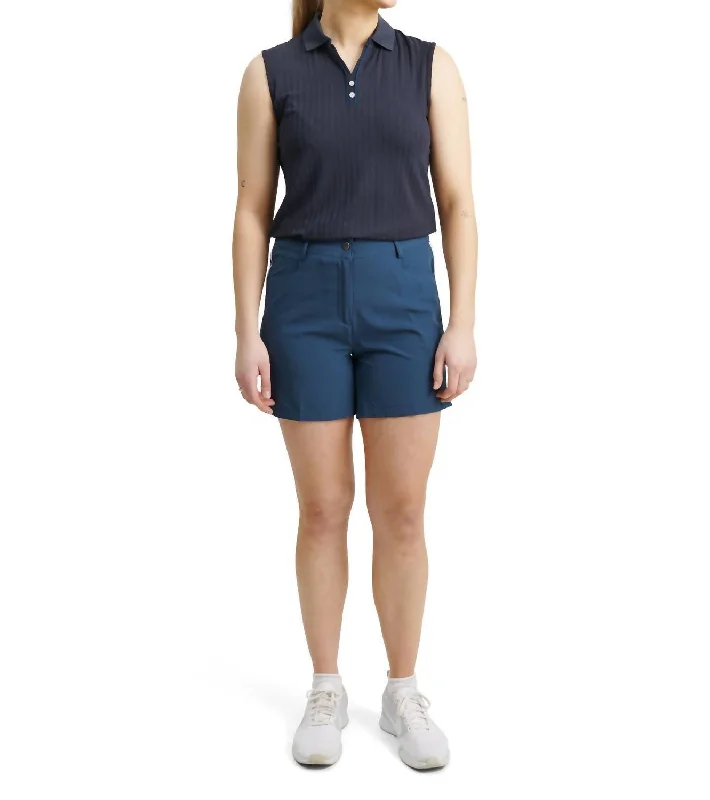 women's low-rise shortsWomen Brook Stripe Short In Peacock Blue