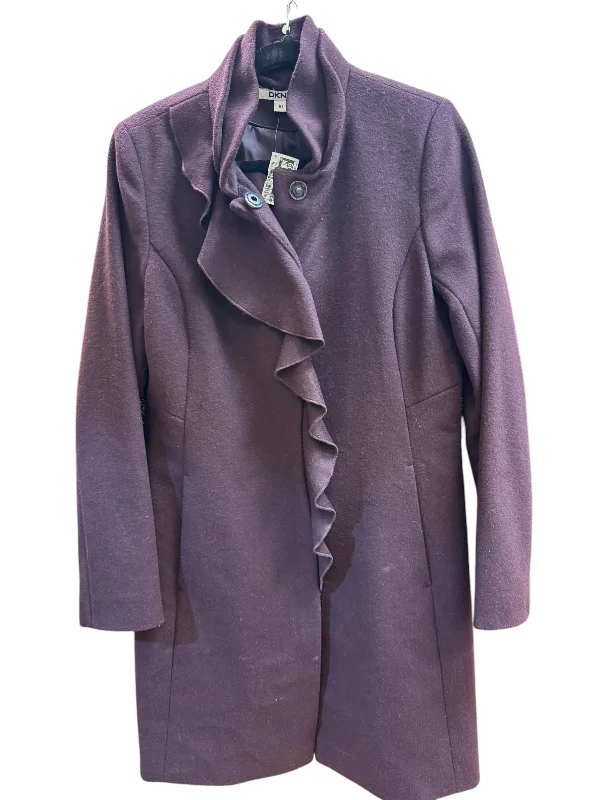 women's coats for winter weddingsWool Coat By DKNY In Purple, Size: 10