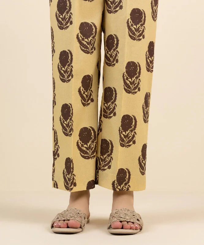 Printed Cambric Straight Pants