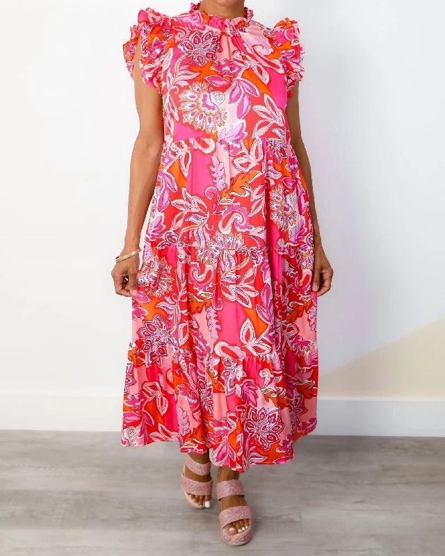 women's pastel dressesPretty In Paisley Maxi Dress In Pink Paisley