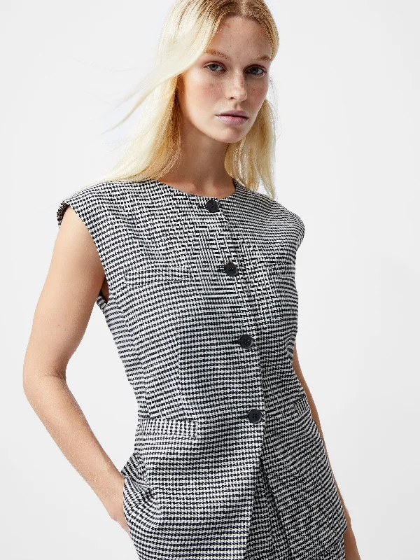 women's coats for those who believe in investing in quality fashionHolden Houndstooth Crew Neck Waistcoat