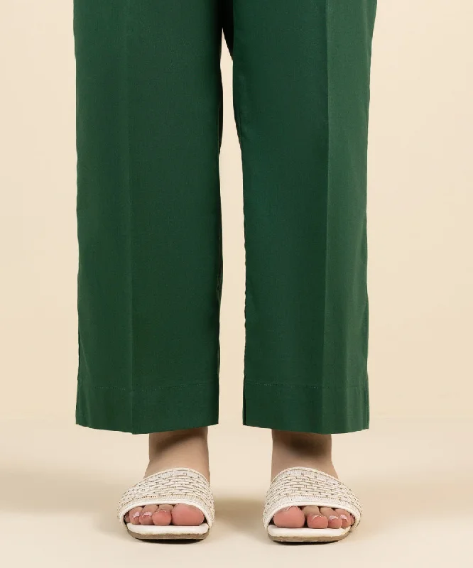 Cotton Viscose Straight Pants