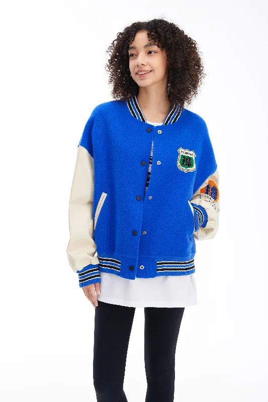 women's coats with geometric patternsRetro Baseball Jacket