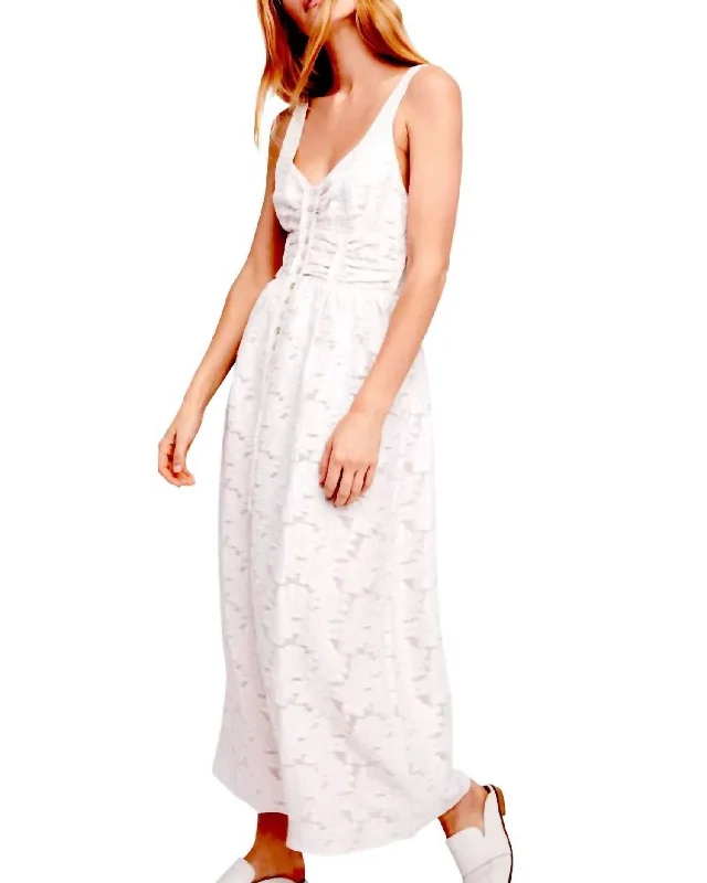 women's smart casual dressesFresh As A Daisy Embroidered Maxi Dress In Pale Pink