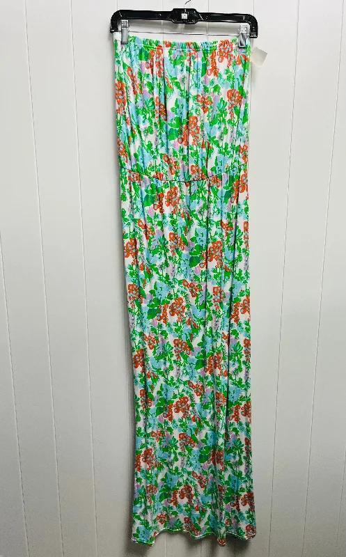 women's affordable dressesDress Casual Maxi By Lilly Pulitzer In Green & Orange, Size: M