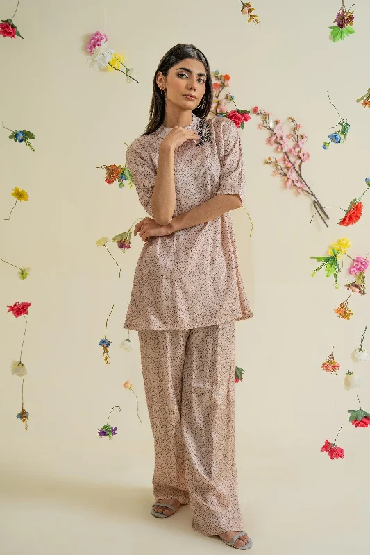 2PC - Printed Cotton Silk Suit