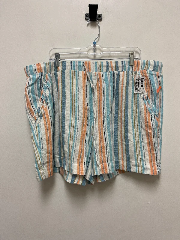 women's fair-trade shortsShorts By Briggs In Striped Pattern, Size: 2x