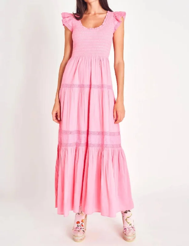 women's halter dressesChessie Maxi Dress In Vivid Pink