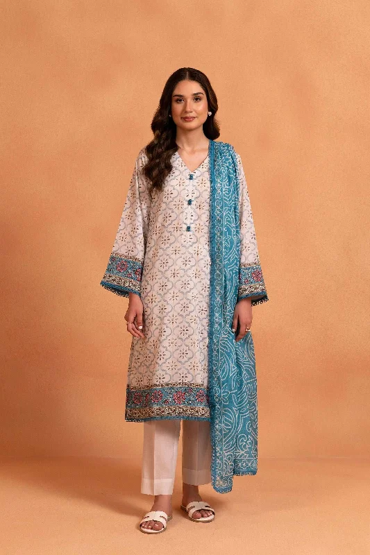 2 Piece Printed Lawn Voile Suit