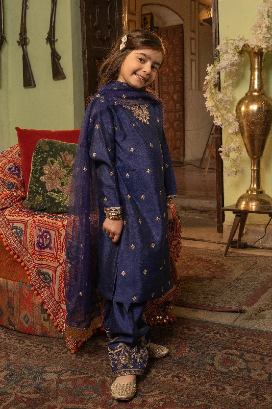 3PC Girl - Embroidered Raw Silk Suit