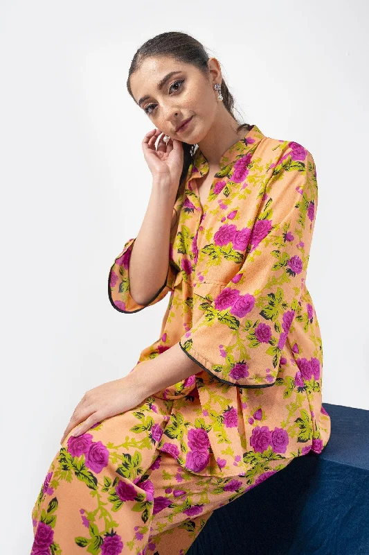 2PC - Printed Silk Chiffon Suit