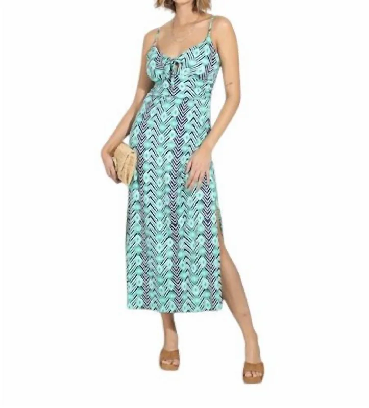 women's eco-friendly dressesBarbados Maxi Dress With Slit In Mint