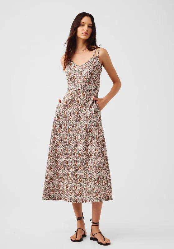 women's cold-shoulder dressesBrydie Midi Dress_Print