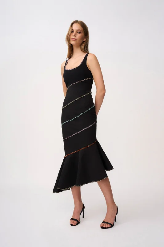 women's maxi dressesAllegra Scoop Midi Dress | Final Sale - Black Multi