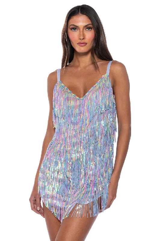 women's everyday dressesSHOW UP FRINGE MINI DRESS