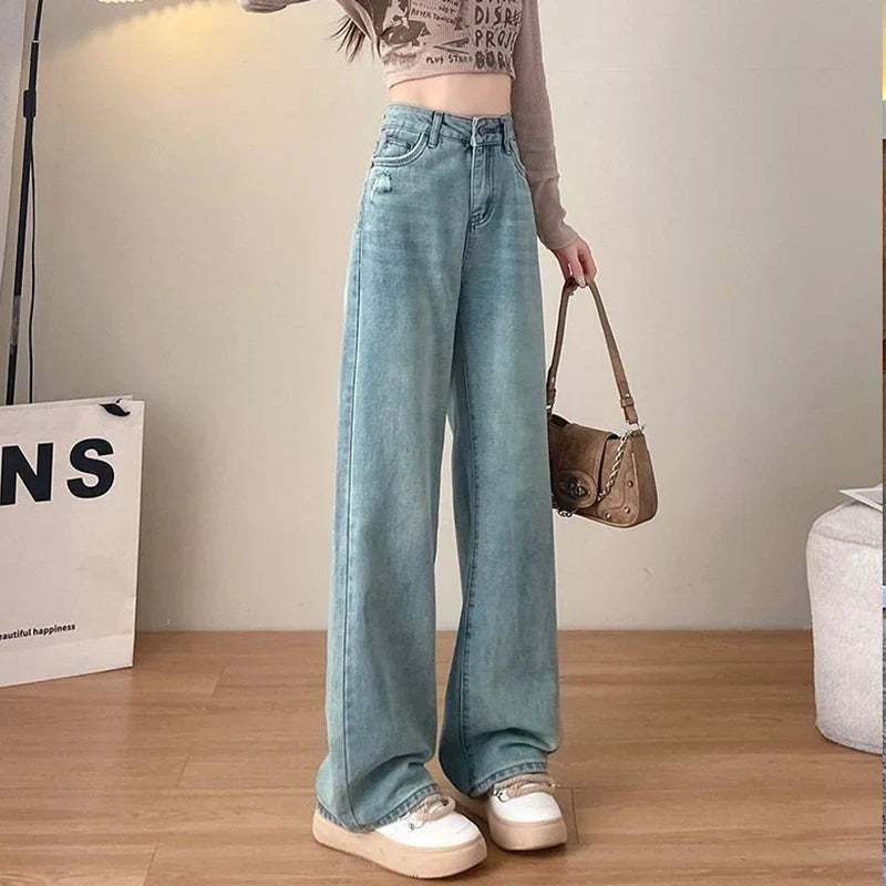 women's lace-up pantsFashionSierra - American Vintage Streetwear Wide Baggy Trouser