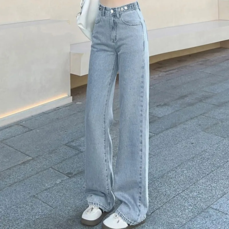 women's convertible pantsFashionSierra - Korean High Waisted Body Covering Flesh Wide Casual Trouser